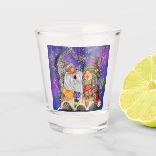 Happy Christmas Gnomes Shot Glass