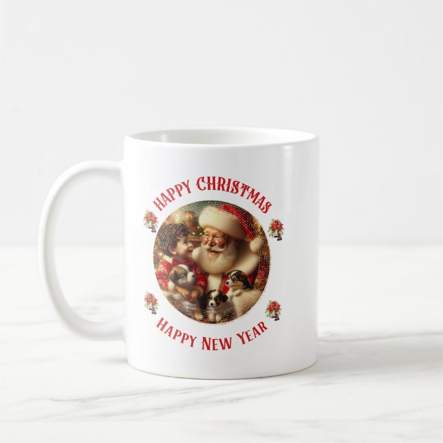 "Happy Christmas- Happy New Year" Coffee Mug (Left)