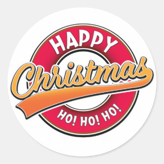 Happy Christmas Ho! Ho! Ho! Classic Round Sticker