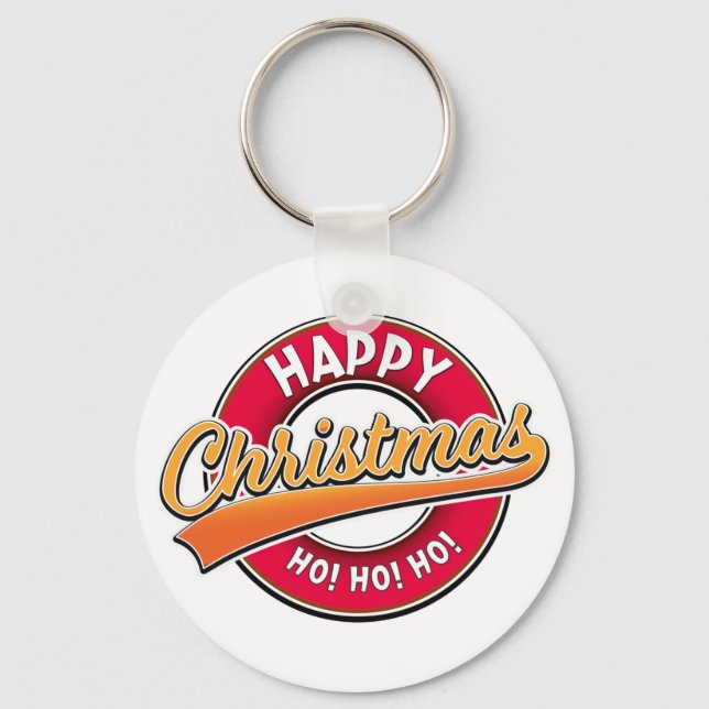 Happy Christmas Ho! Ho! Ho! Key Ring (Front)