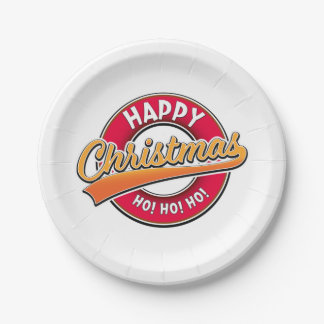 Happy Christmas Ho! Ho! Ho! Paper Plate