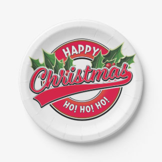 Happy Christmas Ho! Ho! Ho! Paper Plates