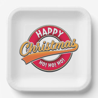 Happy Christmas Ho! Ho! Ho! Paper Plates