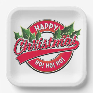 Happy Christmas Ho! Ho! Ho! Paper Plates