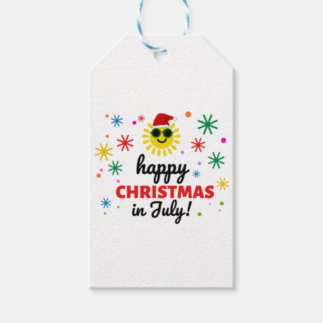 Happy Christmas in July Gift Tags (Front)