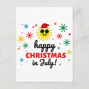 Happy Christmas in July Postcard