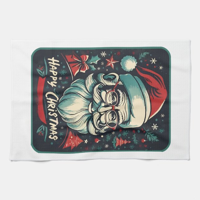 Happy Christmas is my blessing Tea Towel (Horizontal)