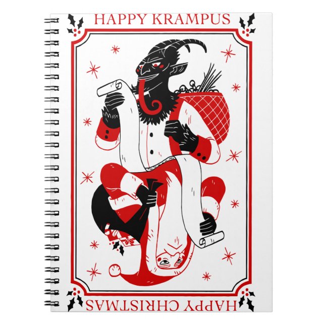 happy christmas krampus notebook (Front)