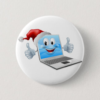 Happy Christmas laptop 6 Cm Round Badge