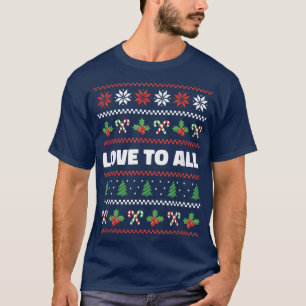 Happy Christmas, love to all people, saying, Xmas, T-Shirt