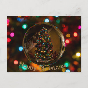 Happy Christmas maroon colour standard postcard