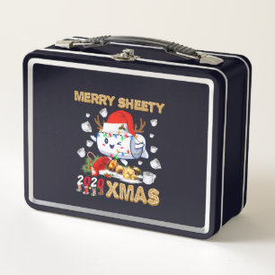 Happy Christmas Merry Sheety 2020 Xmas Metal Lunch Box
