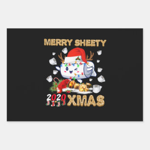 Happy Christmas Merry Sheety 2020 Xmas Wrapping Paper Sheet