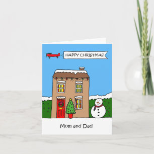 Happy Christmas Mom and Dad Card