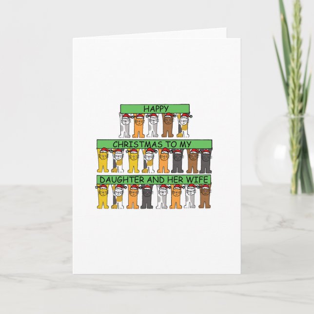 Happy  Christmas My Daughter and her Wife. Holiday Card (Front)