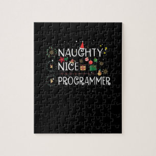 Happy Christmas   Naughty Nice Programmer Jigsaw Puzzle