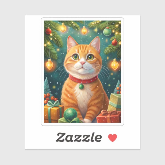 Happy Christmas of my beautiful orange cat (Sheet)