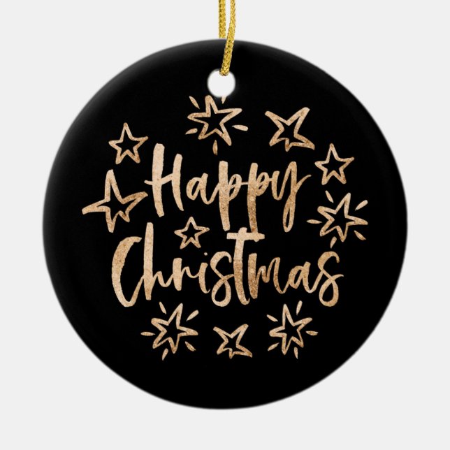 Happy Christmas Ornament with personalised photo (Front)