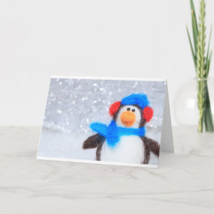 Happy Christmas Penguin Holiday Card