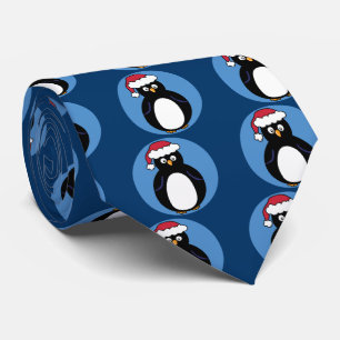 Happy Christmas Penguin Tie