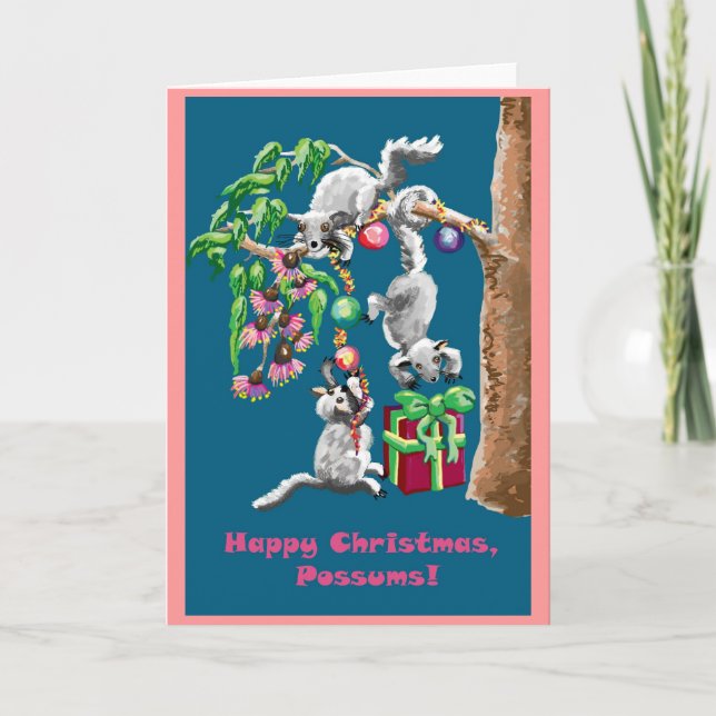 Happy Christmas Possums! Aussie Christmas card (Front)