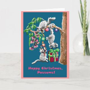 Happy Christmas Possums! Aussie Christmas card