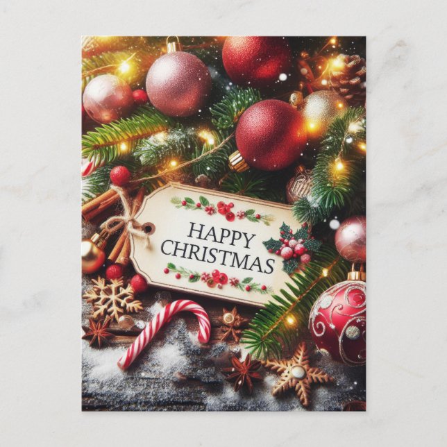 Happy Christmas Postcard (Front)