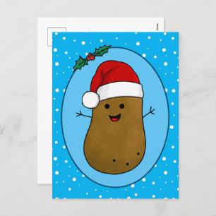 Happy Christmas Potato Holiday Postcard
