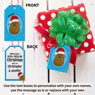 Happy Christmas Potato Personalised Gift Tags