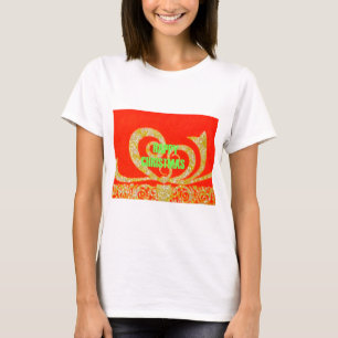 Happy Christmas Red and Gold T-Shirt