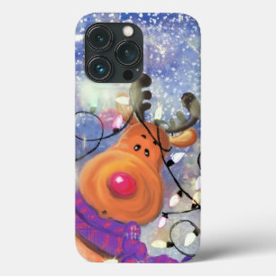 Happy Christmas Reindeer iPhone Case