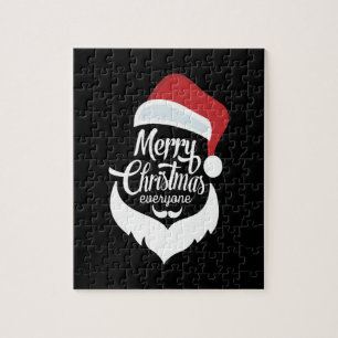 Happy Christmas Santa Claus Say Merry Christmas Jigsaw Puzzle