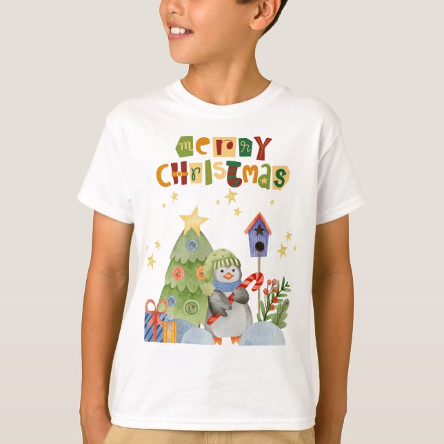 Happy Christmas | Santa Claus Say Merry Christmas T-Shirt (Front)