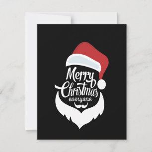 Happy Christmas   Santa Claus Say Merry Christmas Thank You Card