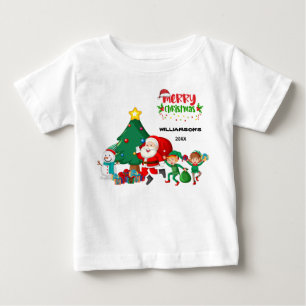 Happy Christmas   Santa Claus Say  Personalised  Baby T-Shirt