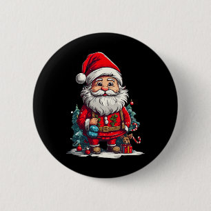 happy Christmas Santa for boys girls1 6 Cm Round Badge