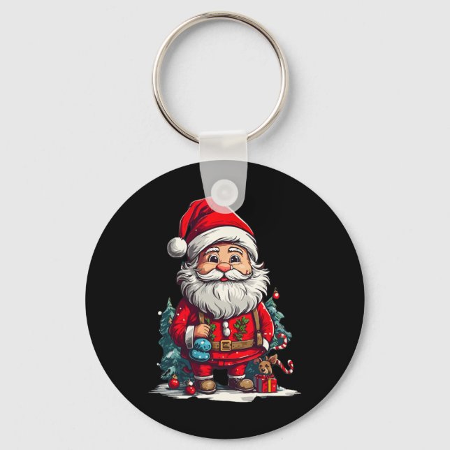 Happy Christmas Santa For Boys Girls1  Key Ring (Front)