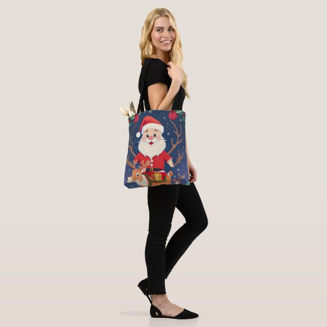 Happy Christmas santa Tote Bag (On Model)