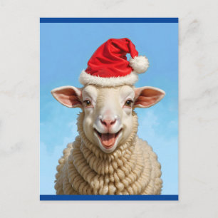 happy christmas sheep - update postcard