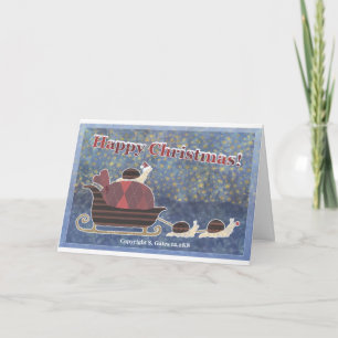 Happy Christmas Snails Holiday Card