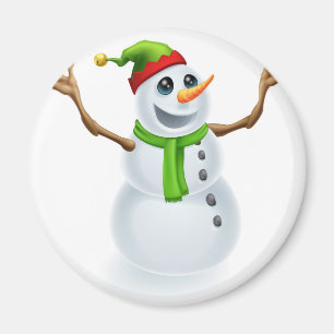 Happy Christmas Snowman Magnet