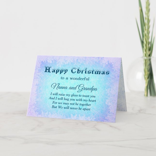 Happy Christmas Son and Nanna & Grandpa Distance Card (Front)