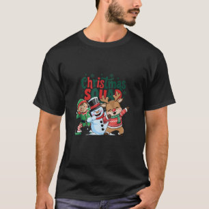 Happy Christmas Squad Matching Dabbing Dance Famil T-Shirt