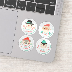 Happy christmas sticker collection