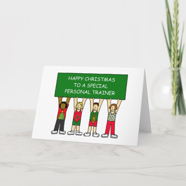 Happy Christmas to a Special Personal Trainer Holiday Card (Front)