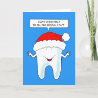 Happy Christmas to All the Dental Staff Cartoon