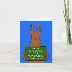 Happy Christmas to Grandson Card