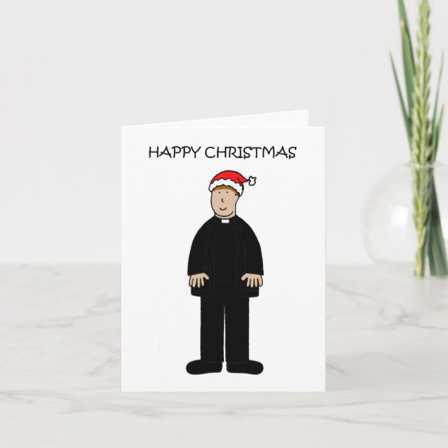 Happy Christmas to Male Pastor Card (Front)