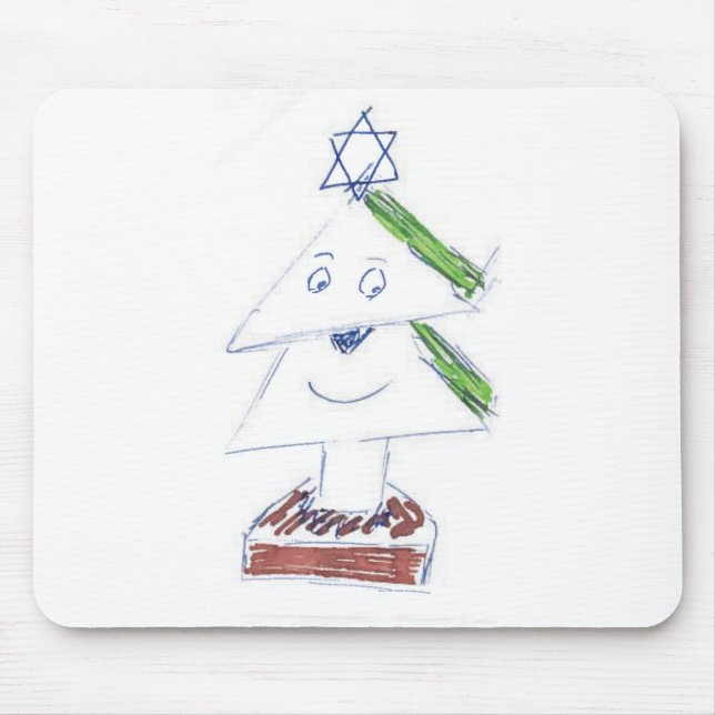 Happy Christmas Tree Mouse Mat (Front)