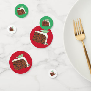 Happy Christmas UK British Cake Slice Homemade Confetti